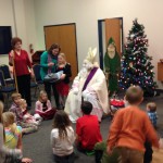 Sankt Nikolaus and his helpers handed out gifts to all of the children