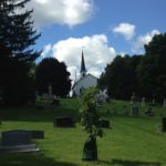 A view of the church from the cemetery